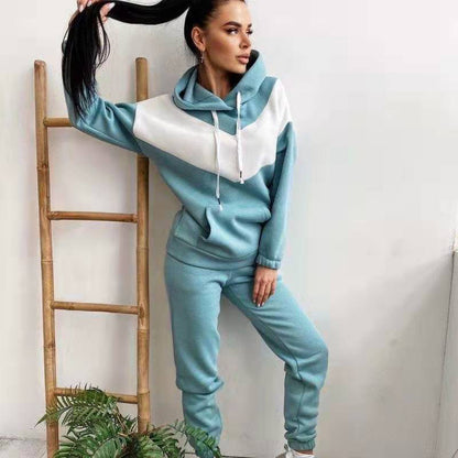 Sports Leisure Sweater Suit – Ladies Casual Two Piece Set With Straight Trousers