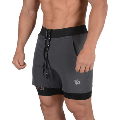 Men's Running Shorts - Quick Dry 2-in-1 Athletic Gym Workout Shorts