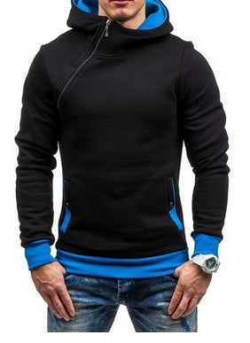 Men's Fashion Hoodie | Solid Color Zipper Hoodie Men | Comfortable Polyester Sweatshirt