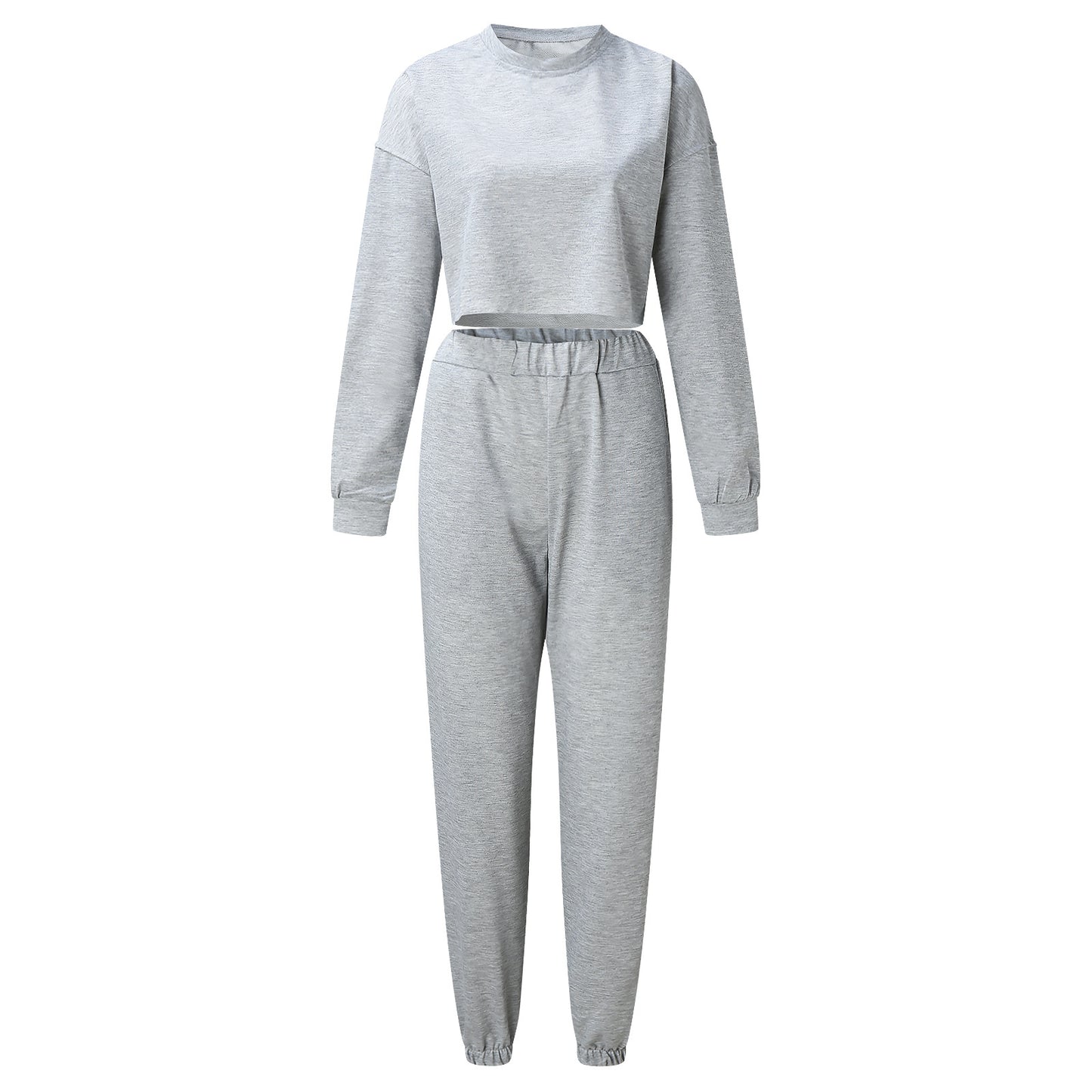 Women's Sports Sweater Set – Casual 2-Piece Loose Fit Tracksuit With Long Sleeve Top & Pants