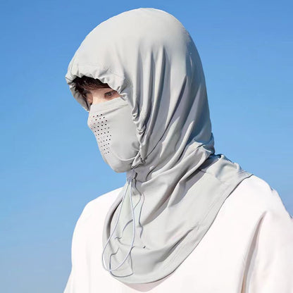 Sun Protection Hat | Breathable Nylon Ice Silk Neck Mask Scarf | UV Protection