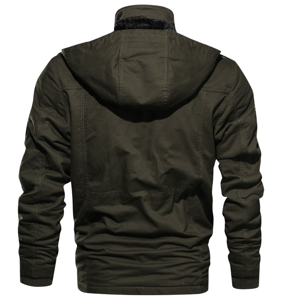 Men's Winter Jacket - Thermal Fleece Coat | Thick Hooded Military Style Outerwear