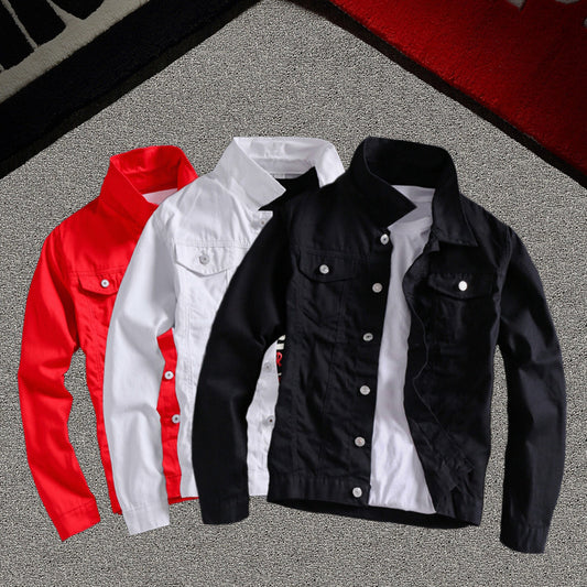 Denim Jacket Men | Lightweight Vinylon Fabric Casual Outerwear Coat