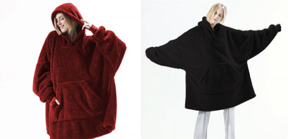 Hoodie Sweatshirt - Double Sided Fleece, Big Pocket, Comfortable Cozy Pullover