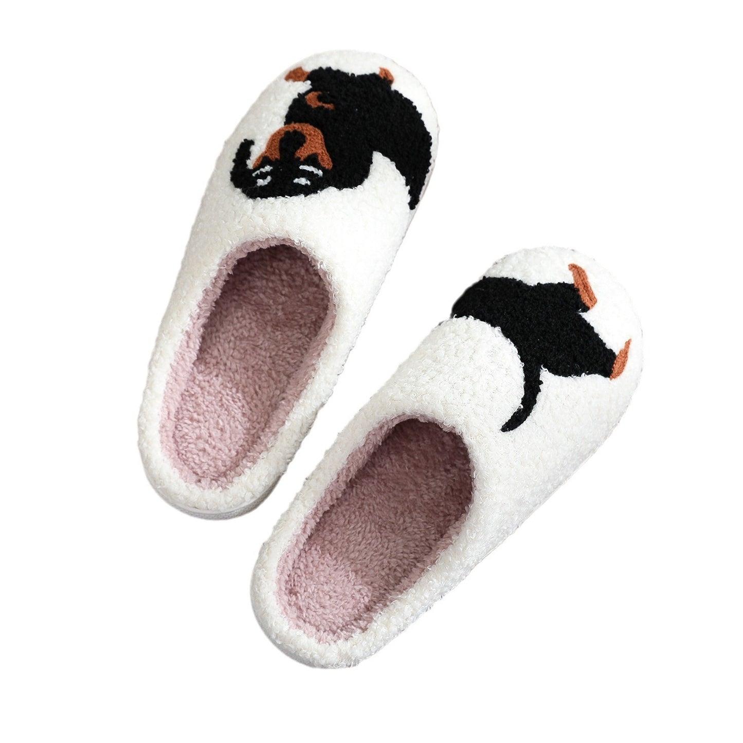 Women's Cotton Slippers – Warm Plush Winter Home Footwear With TPR Sole