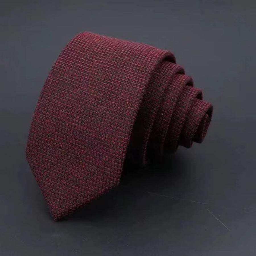 Men's Business Tie | Classic Striped Necktie | Formal Cotton & Polyester Yarn