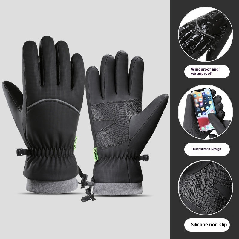 Waterproof Winter Gloves | Cold Resistant Fleece Lined Finger Style Gloves