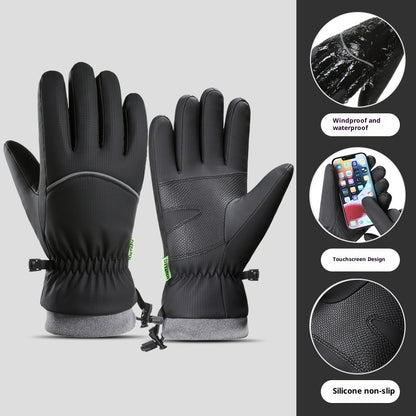 Waterproof Winter Gloves | Cold Resistant Fleece Lined Finger Style Gloves