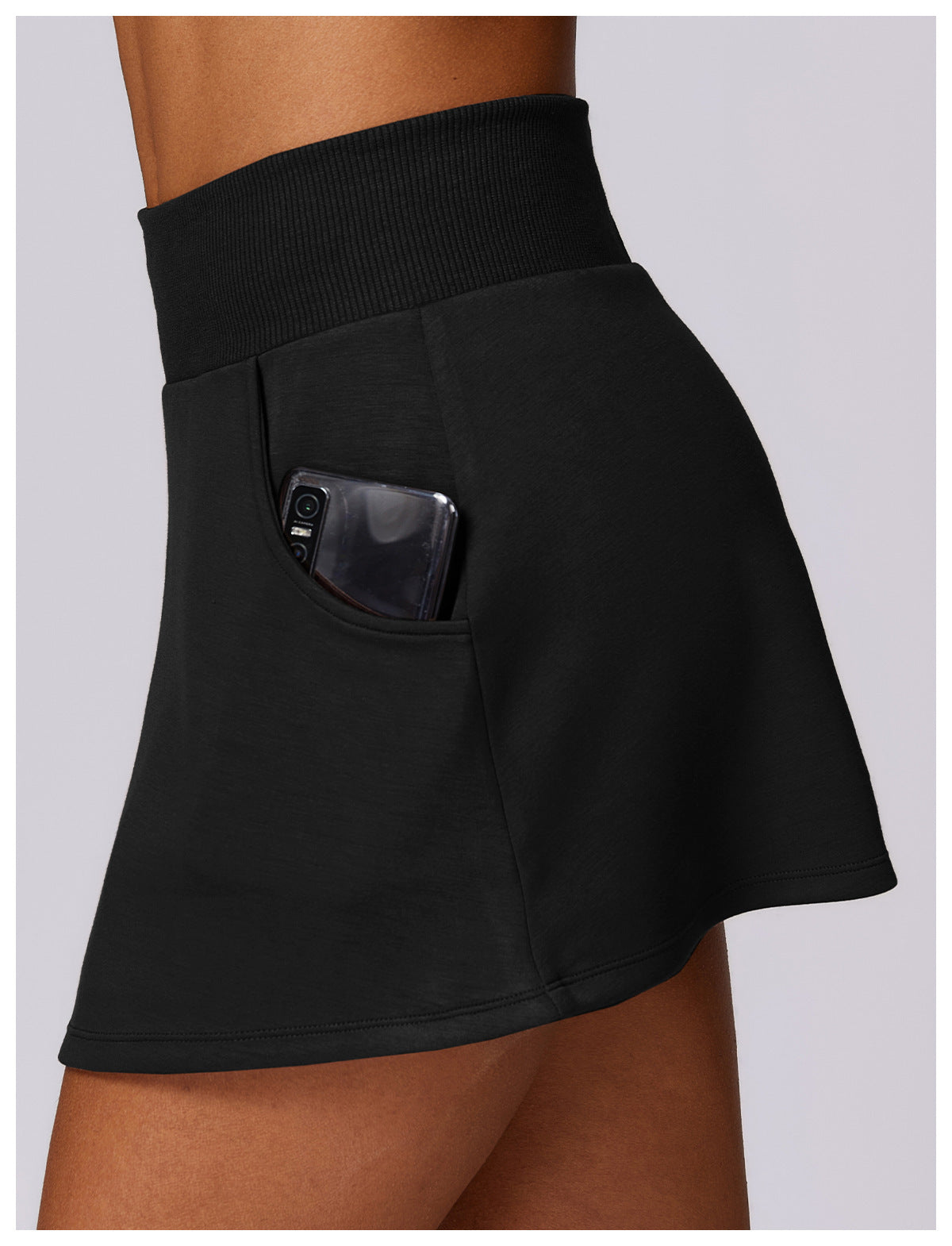 High Waist Tennis Skirt | Women's Cotton Blend Sports Skort | Breathable Activewear