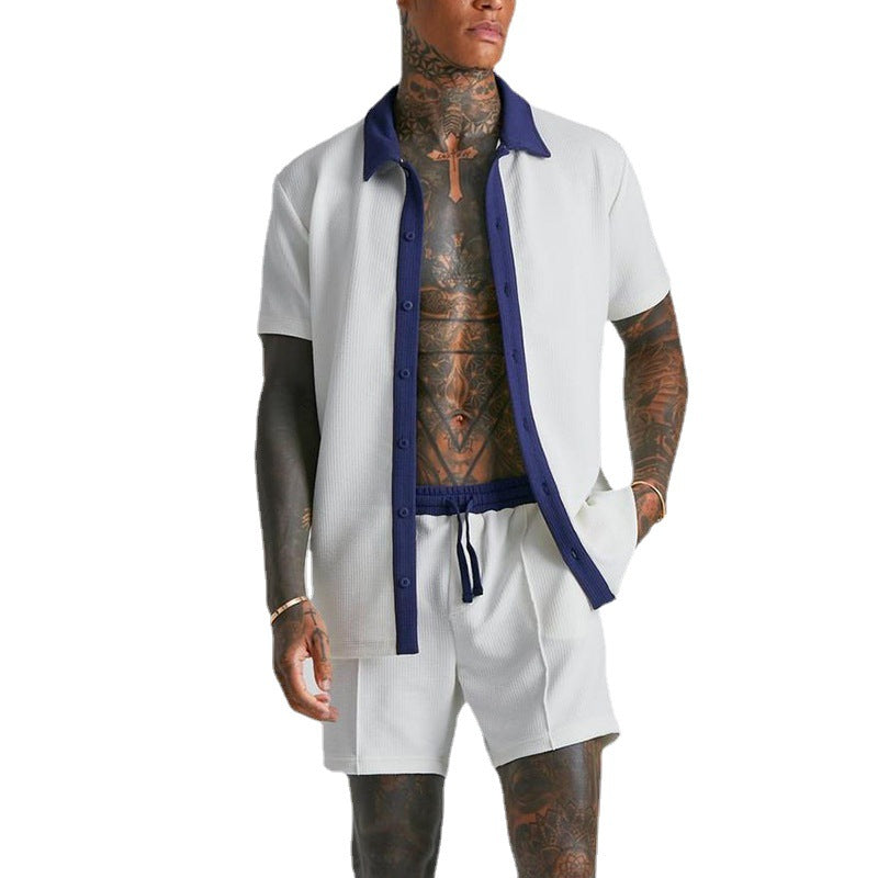 Men's Two-Piece Suit – Sports Leisurewear | Printed Casual Polyester Outfit