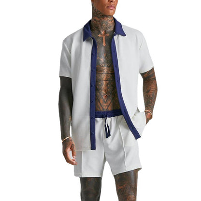 Men's Two-Piece Suit – Sports Leisurewear | Printed Casual Polyester Outfit