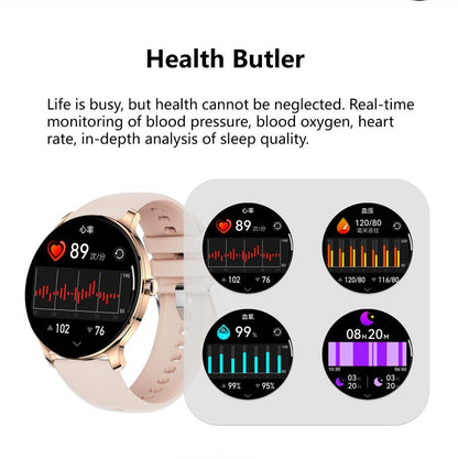 Ultra Slim Smart Watch For Men Women | Water Resistant Fitness Tracker With Sleep Tracking