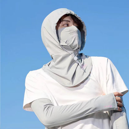 Sun Protection Hat | Breathable Nylon Ice Silk Neck Mask Scarf | UV Protection