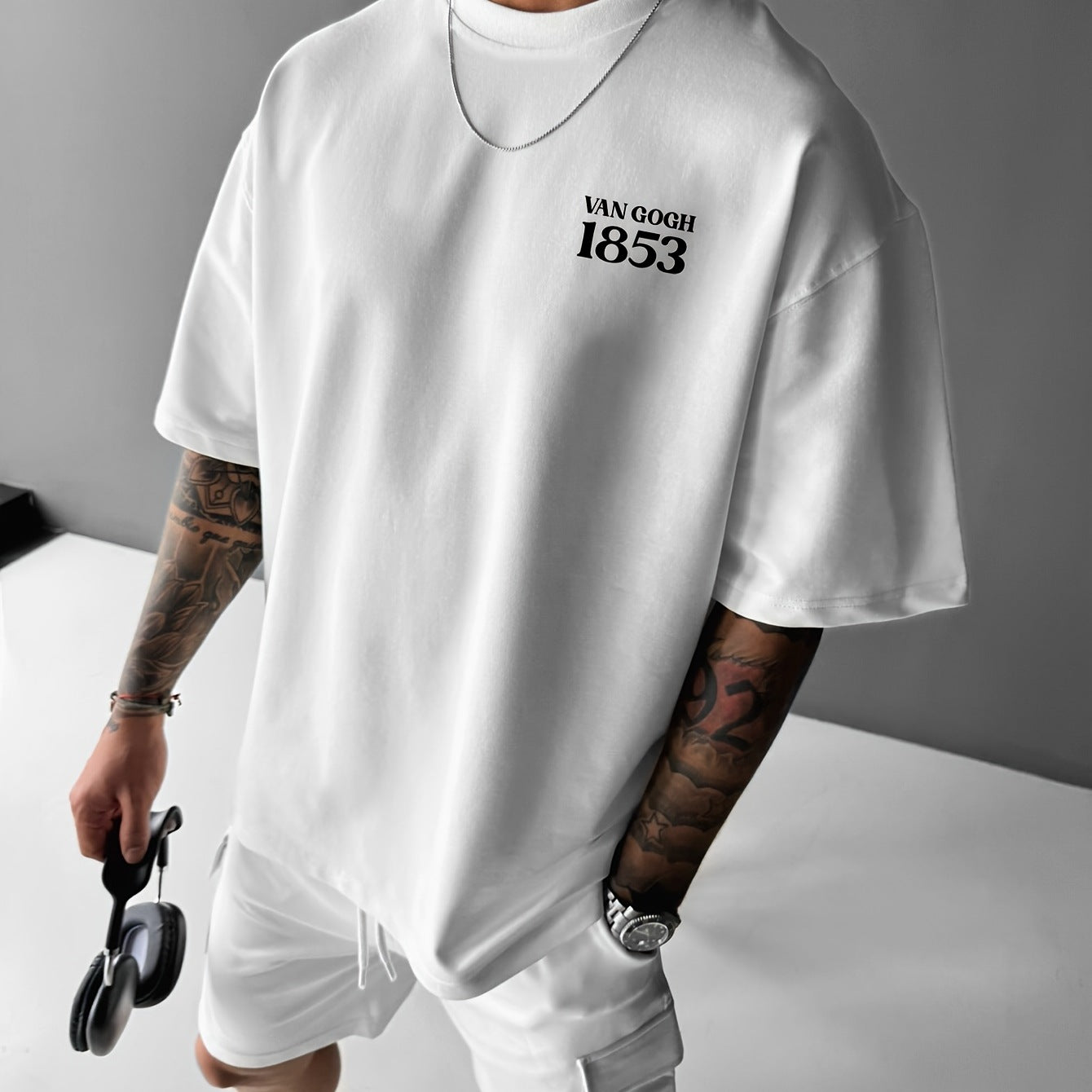 Cartoon T-Shirt - Printed Round Neck Short Sleeve Cotton Tee For Men