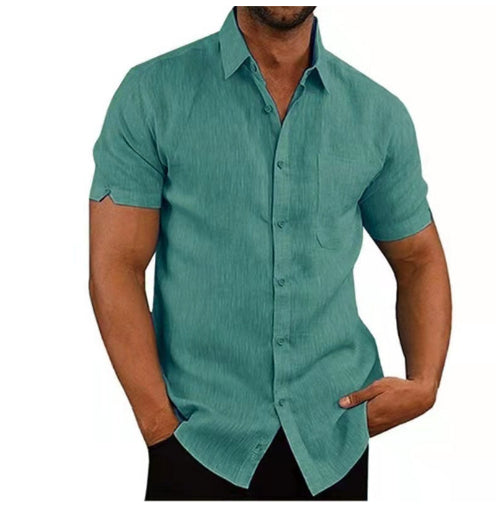 Men Summer Shirts - Casual Loose Tops | Short Sleeve Tees | Breathable Cotton