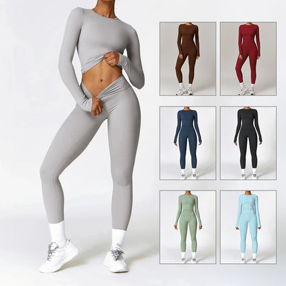 Quick-Drying Yoga Suit | Fitness Tracksuit With High Waist Leggings & Breathable Sportswear