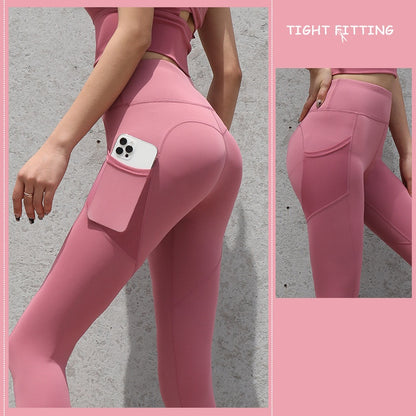 Seamless Leggings Women | High Waist Push Up Leggings With Pockets For Fitness Running