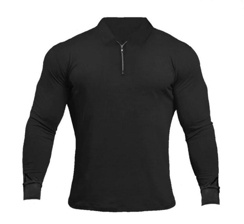 Men Long Sleeve Shirt Slim Fit Polo | Lycra Fabric Tee | Comfortable Stylish Top