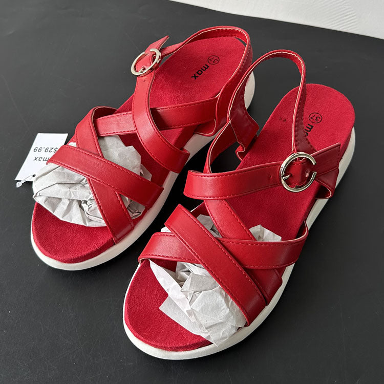 Round Toe Sandals – Comfortable Women Sandals With Button Closure