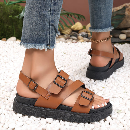 Plus Size Sports Sandals | Comfortable Walking Shoes With PU Upper & Rubber Sole