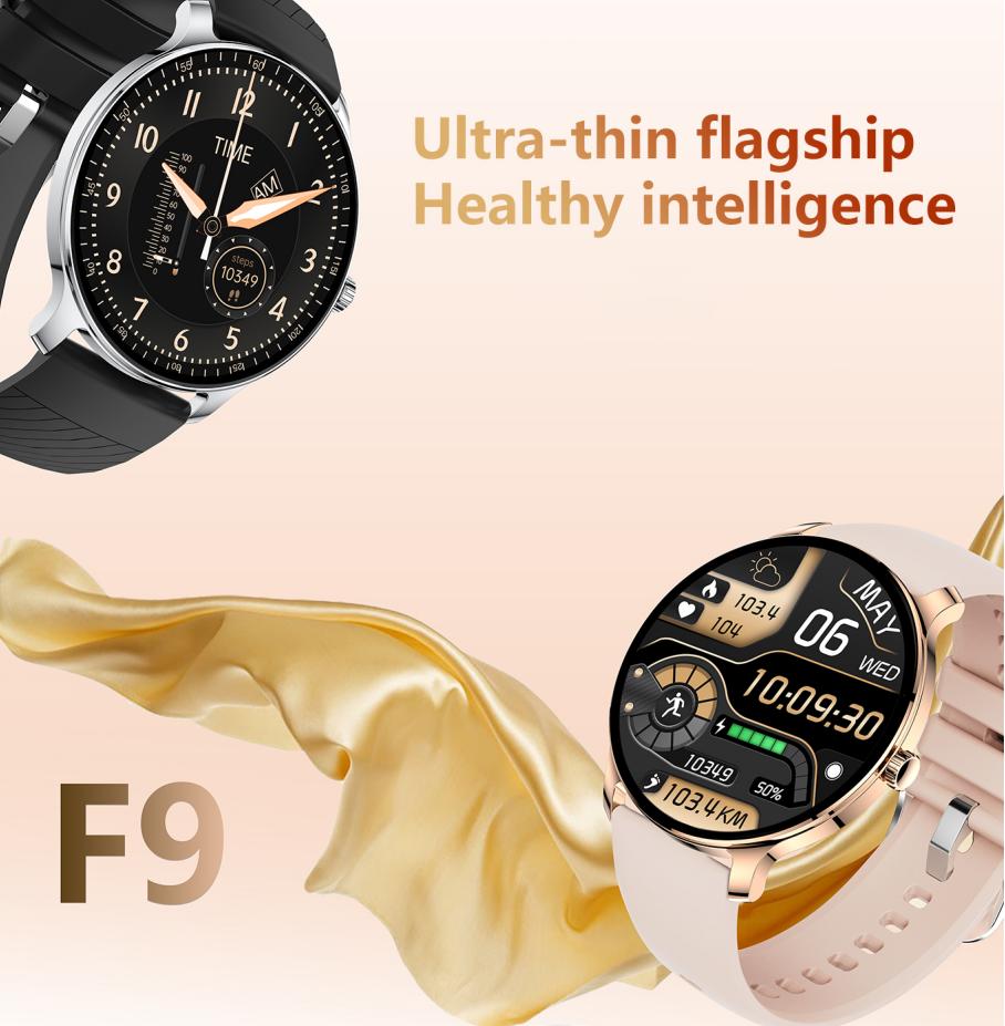 Ultra Slim Smart Watch For Men Women | Water Resistant Fitness Tracker With Sleep Tracking