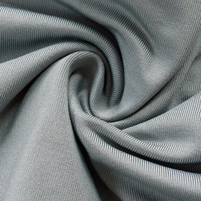 Halter Neck Camisole Strapless Top | Gray Polyester Long Sleeve Blouse