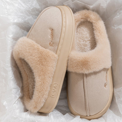 Warm Cotton Slippers | Cozy Winter Footwear | Non Slip Indoor Shoes