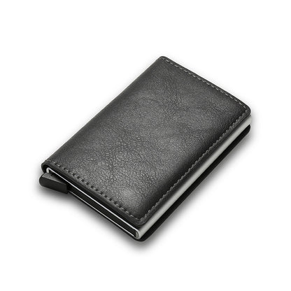 Minimalist Cardholder Wallet – Slim PU Leather Credit Case With Large Capacity