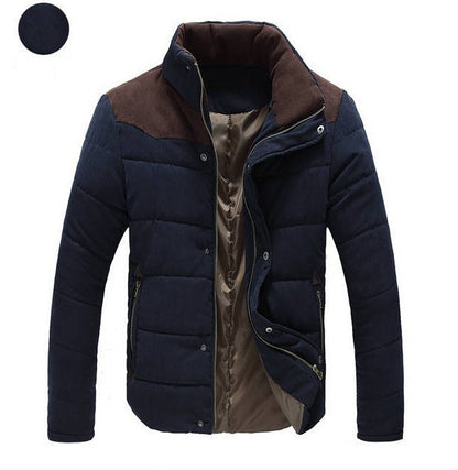 Casual Men's Parkas | Warm Windbreaker Coats | Polyester Fiber Outerwear