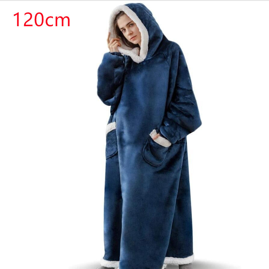 Hoodie Blanket – Oversized Pullover With Pockets | Winter Warm Cozy Wear