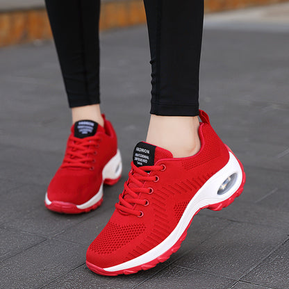 Women's Low Top Sneakers | Mesh Casual Shoes With Front Lace-Up Comfort