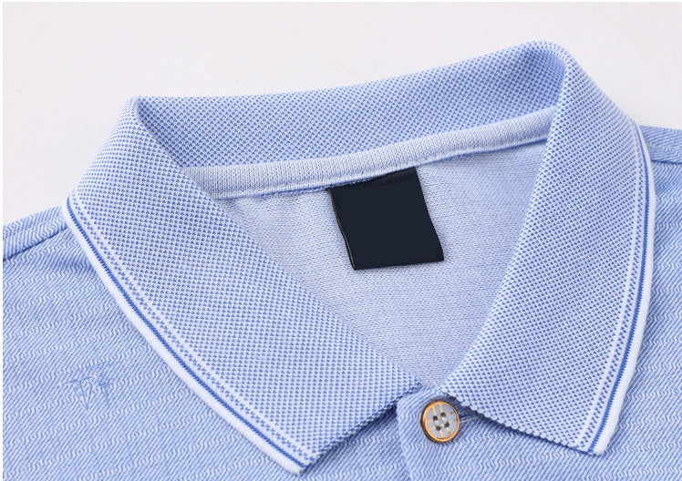 Men's Long Sleeve Shirt - Casual Polyester Pullover Top With Lapel Collar