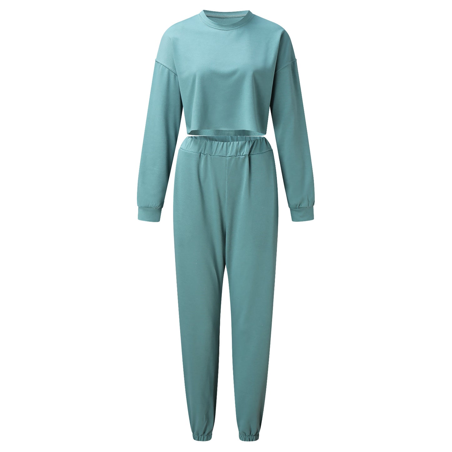 Women's Sports Sweater Set – Casual 2-Piece Loose Fit Tracksuit With Long Sleeve Top & Pants