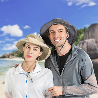Outdoor Sun Hat – Wide Brim Waterproof Breathable Nylon Hat for UV Protection