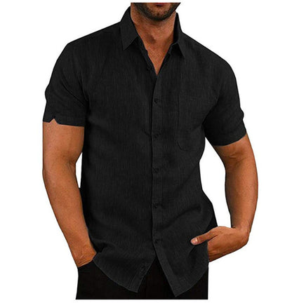 Men Summer Shirts - Casual Loose Tops | Short Sleeve Tees | Breathable Cotton