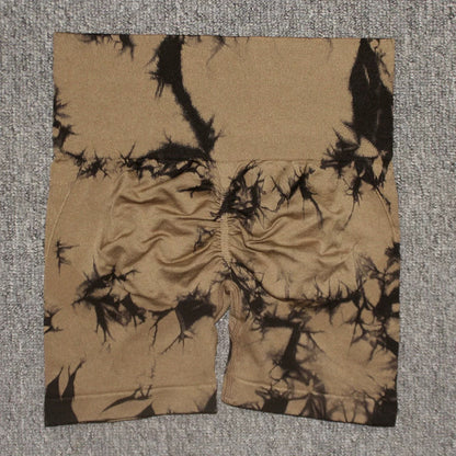 Tie-Dye Yoga Pants - High-Waisted Leggings | Quick-Drying Summer Fitness Shorts