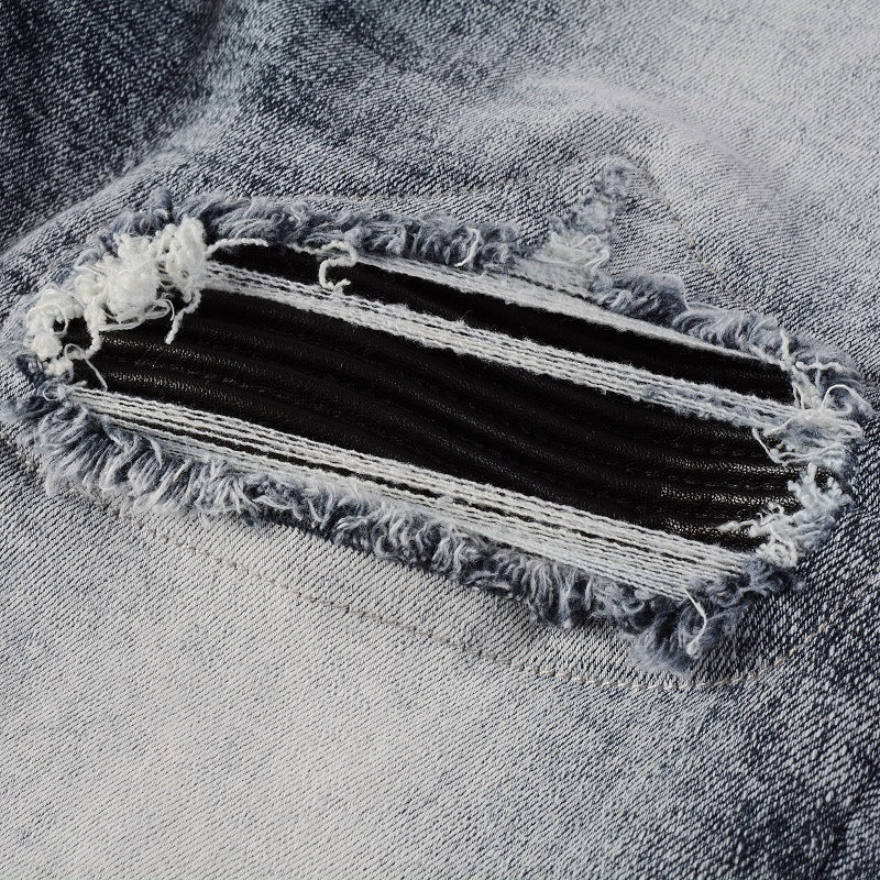 Retro Jeans Men | Trendy Slim Fit Pencil Denim Pants With Zipper Fly