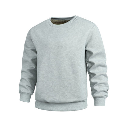 Winter Sports Sweatshirt - Men's Thick Fleece Pullover With Rabbit Hair Fabric