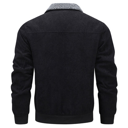 Winter Fleece Jacket Men’s Cotton Coat | Warm Thick Pocketed Outerwear