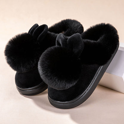 Cotton Slippers Ladies | Warm Indoor Slippers With Full Heel Wrap Design