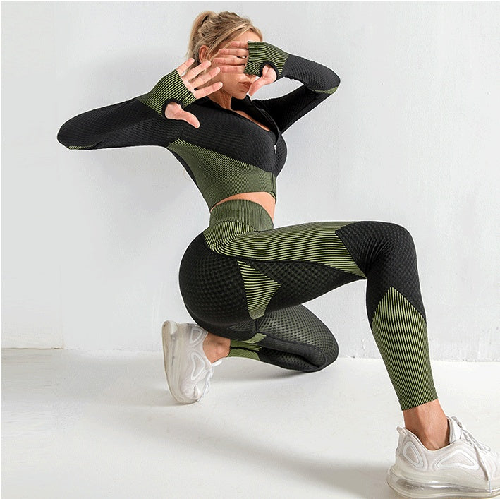 Yoga Sets - Women's Yoga Wear With High Waist Leggings & Matching Tops