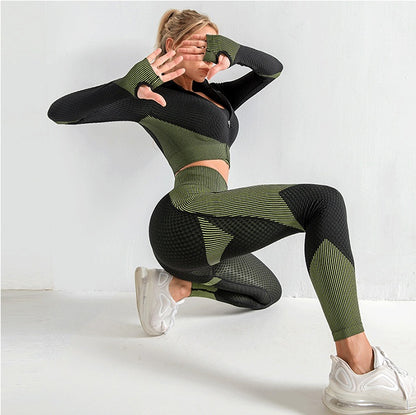 Yoga Sets - Women's Yoga Wear With High Waist Leggings & Matching Tops