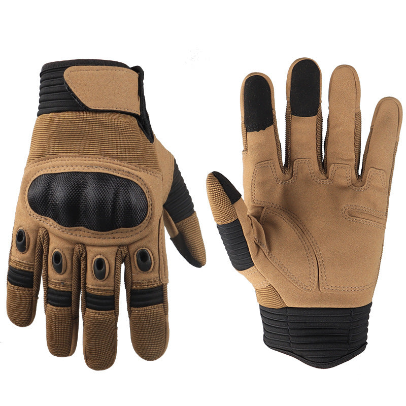 Tactical Motorbike Gloves – Full Finger Touch Screen Gloves With Knitted Fabric