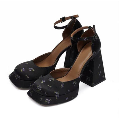 Vintage Platform Mary Jane Shoes – Chunky Heel With Comfortable Rubber Sole