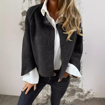 Batwing Sleeve Cardigan | Loose Cashmere Coat | Fashion Cropped Jacket Tops