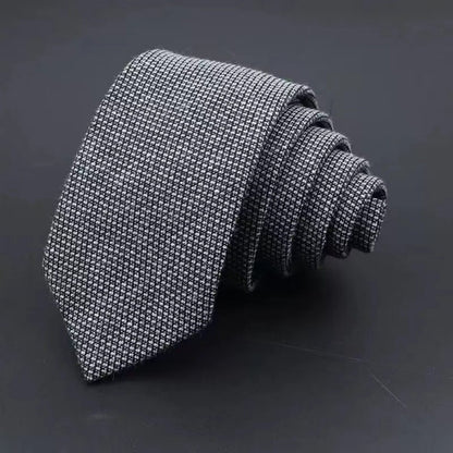 Men's Business Tie | Classic Striped Necktie | Formal Cotton & Polyester Yarn