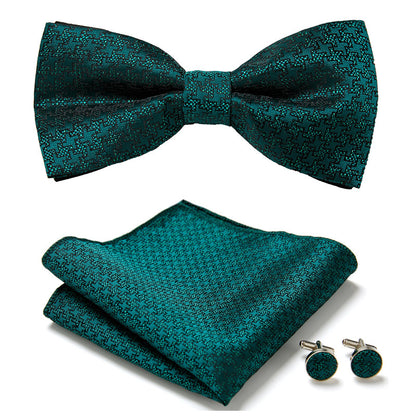 Stylish Bow Ties Set – Men's Floral Polyester Three Piece Tie Set
