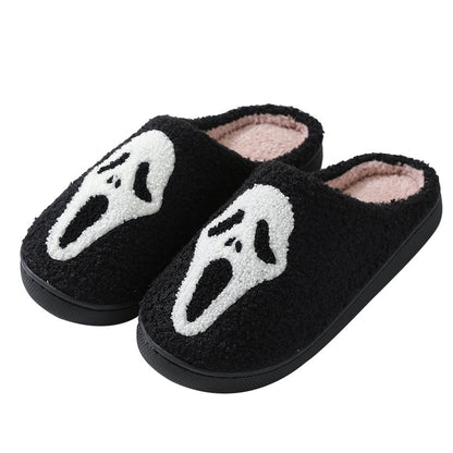 Halloween Skull Slippers – Warm Winter Slippers With Cotton Indoor Shoes