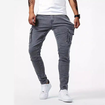 Casual Cargo Pants | Men's Lightweight Stretch Cotton Trousers | Spring Summer Fit