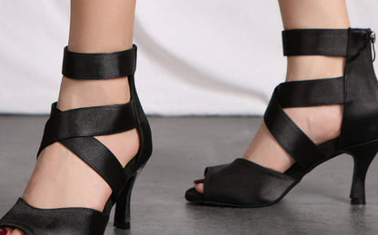 Latin Dance Shoes – Comfortable Fish Mouth Toe Cha Cha Indoor Sole